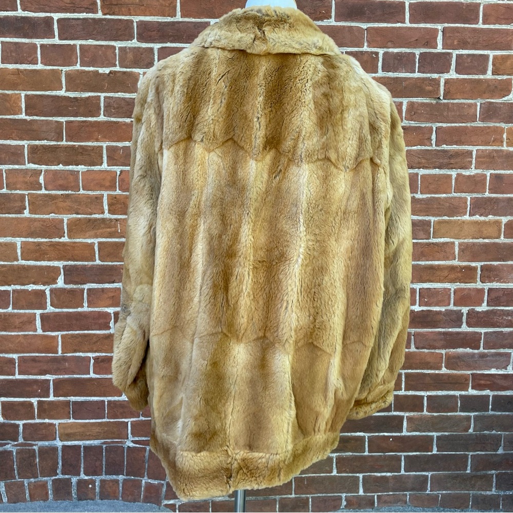 Vintage Brown Fur Coat Zip Up Arnold Rosenkranz - Picture 7 of 10